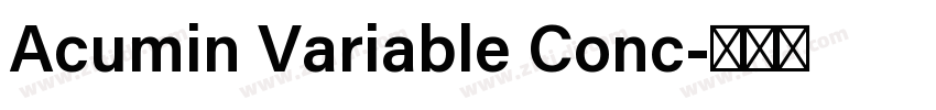 Acumin Variable Conc字体转换